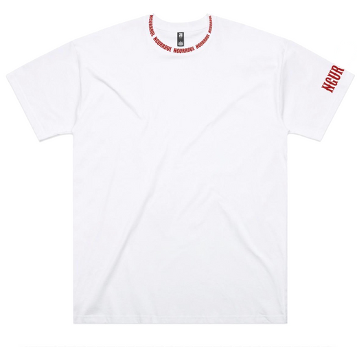 Ngurrbul Heavy- White, Red Text