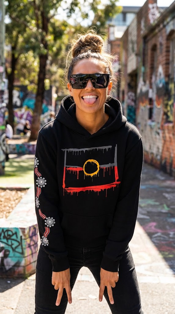 Graffiti Flag Drip- Hoodie