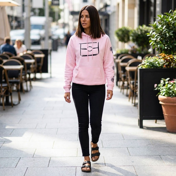 Pink- Black Graffiti Flag™️ Logo Hoodie
