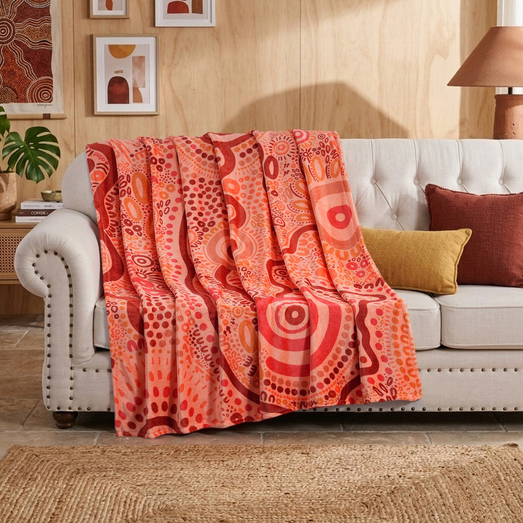Red Dust Flannel Blanket