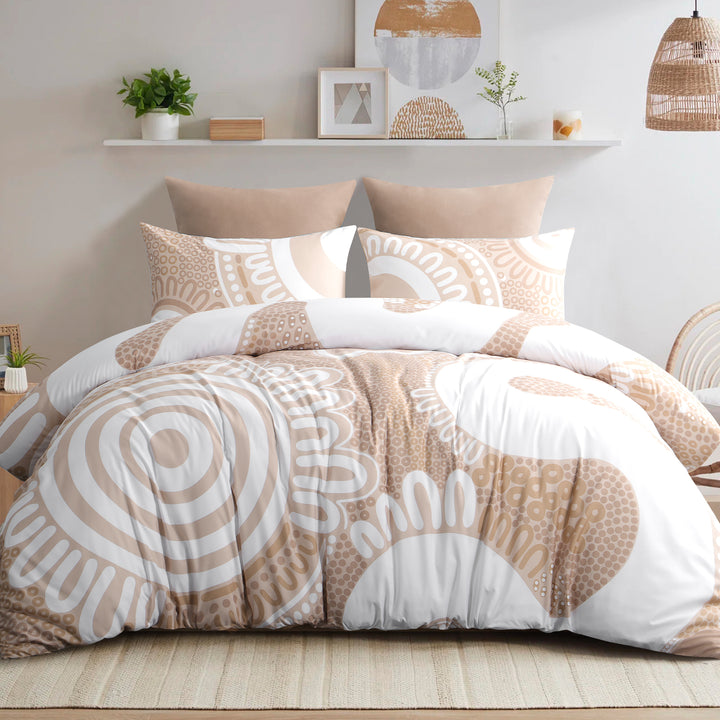 Quilt Cover Set- Waterways: Sand