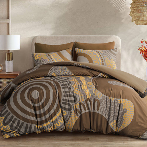 Quilt Cover Set- Waterways: Brown 🍂