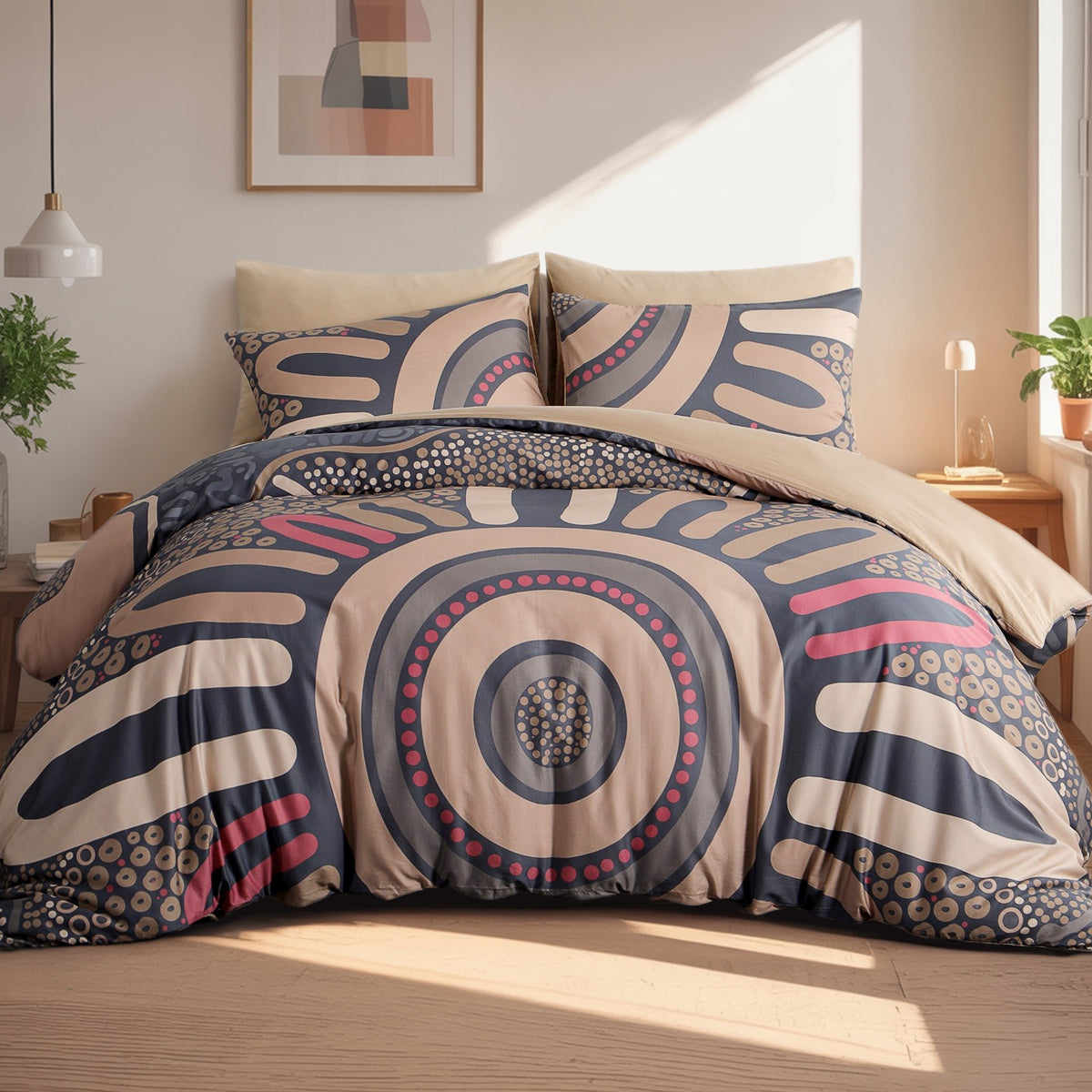 Quilt Cover Set: Fire Burning 100% Cotton
