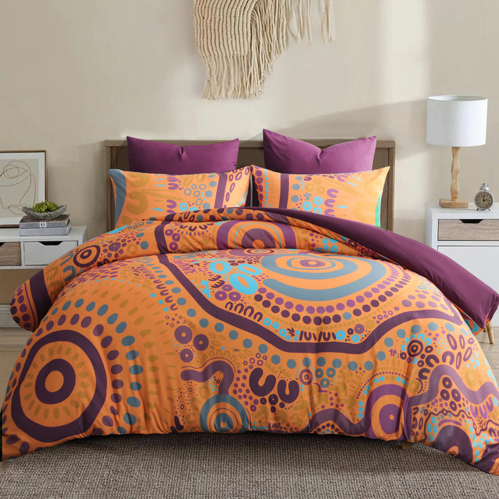Quilt Cover Set: Wiradjuri Walkabout- Country Dreaming