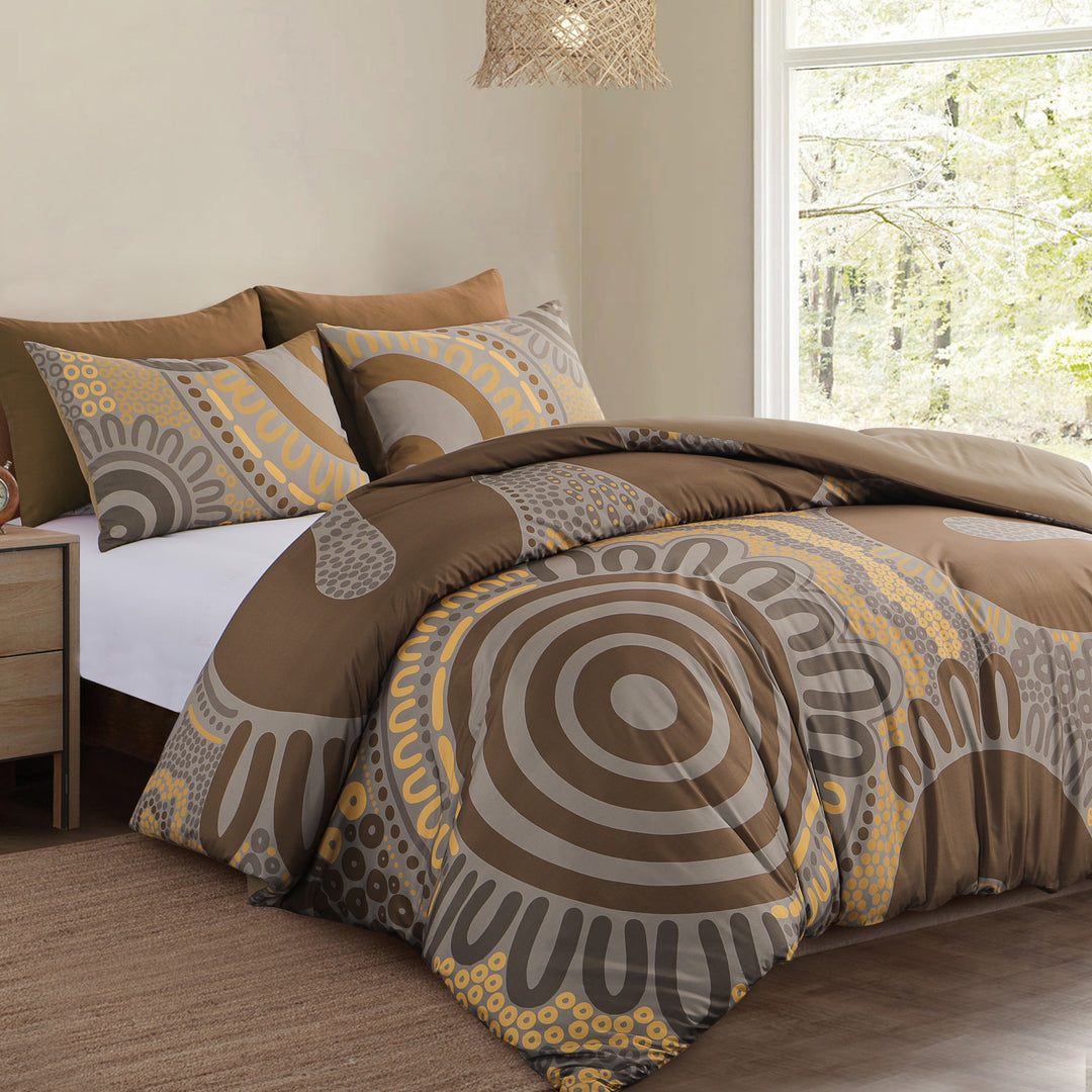 Quilt Cover Set- Waterways: Brown 🍂