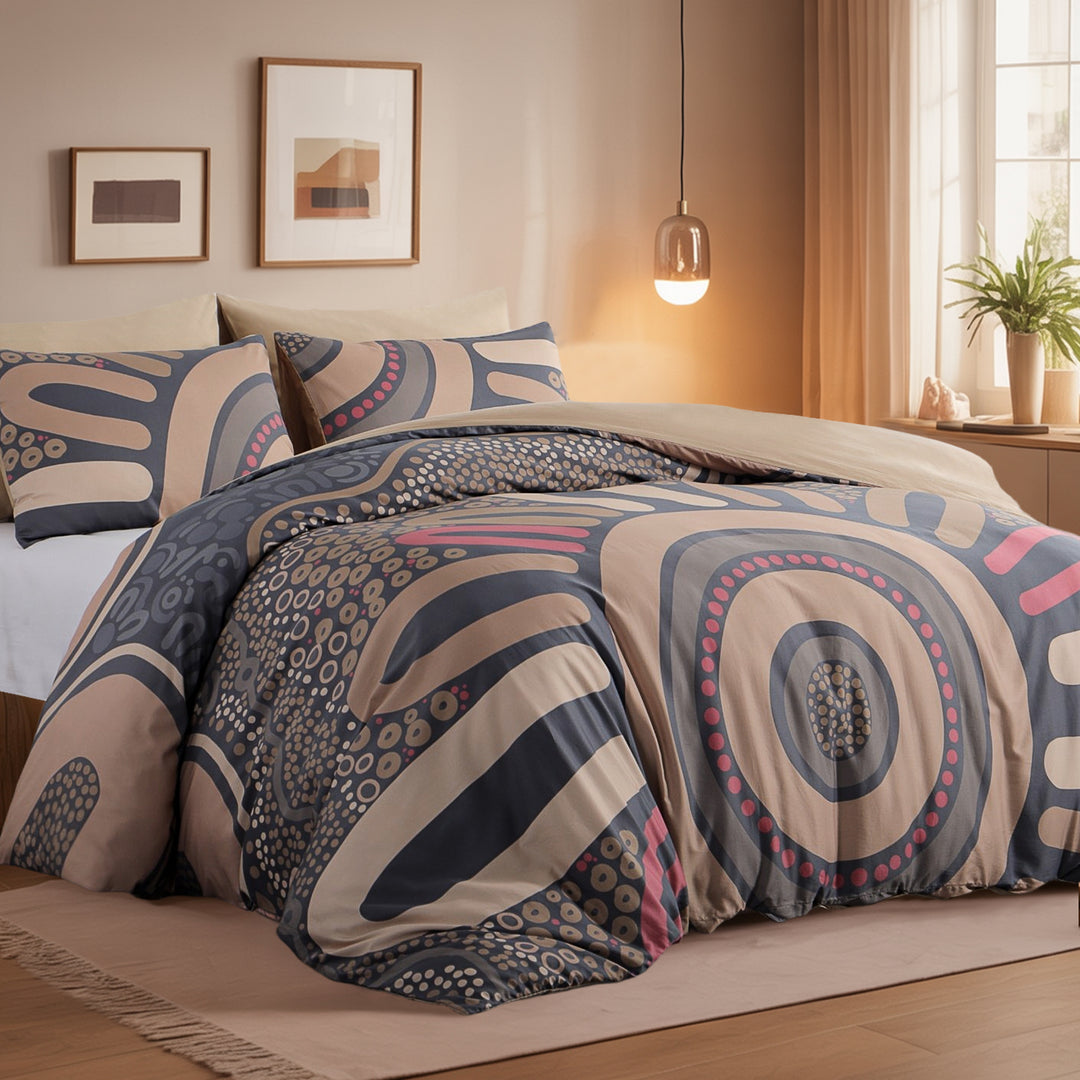 Quilt Cover Set: Fire Burning 100% Cotton