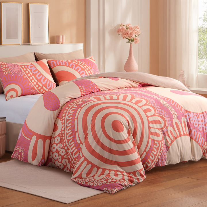 Quilt Cover Set: Sunset 100% Cotton
