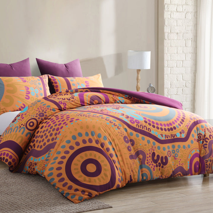 Quilt Cover Set: Wiradjuri Walkabout- Country Dreaming
