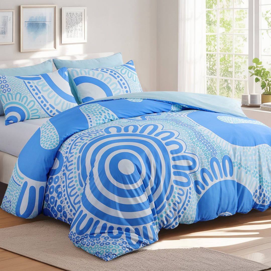 Quilt Cover Set: Seabreeze 100% Cotton