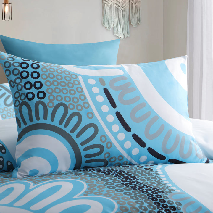 Quilt Cover Set- Waterways: Cool Water