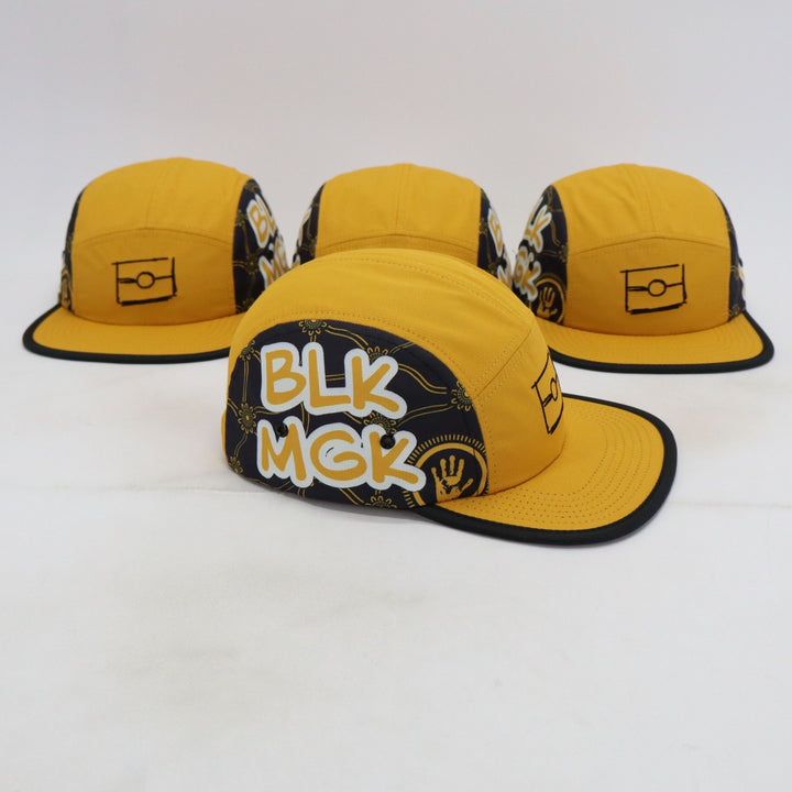 BLK MGK Running Hat 👣 Black & Gold