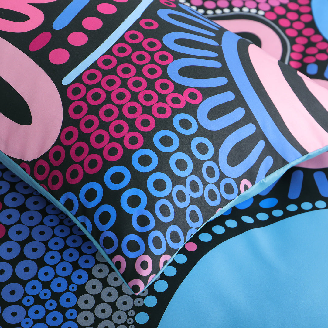 Quilt Cover Set- Waterways: Burnt Pastel