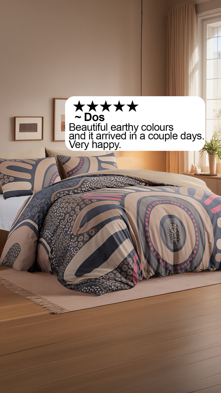 Quilt Cover Set: Fire Burning 100% Cotton