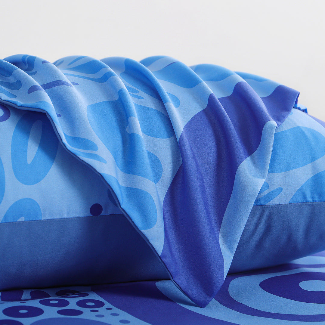 Quilt Cover Set: Wiradjuri Walkabout- Blue 💙🩵