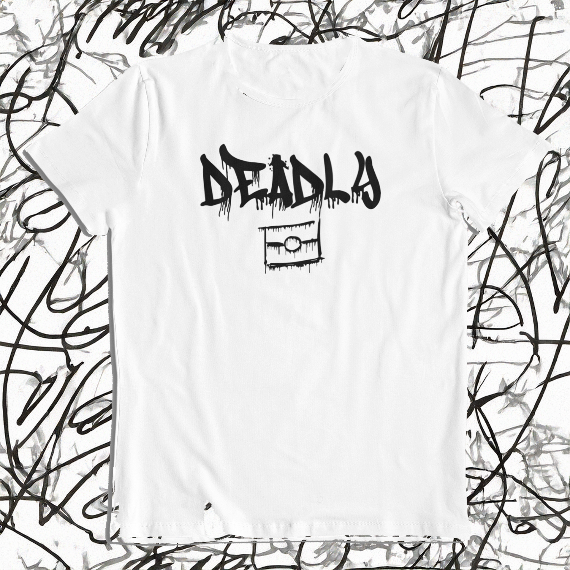 Deadly Graffiti-White Tee