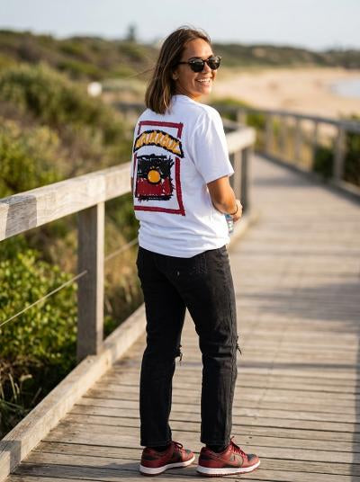 Ngurrbul Flag Tee- White
