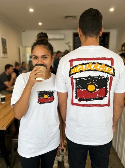 Ngurrbul Flag Tee- White