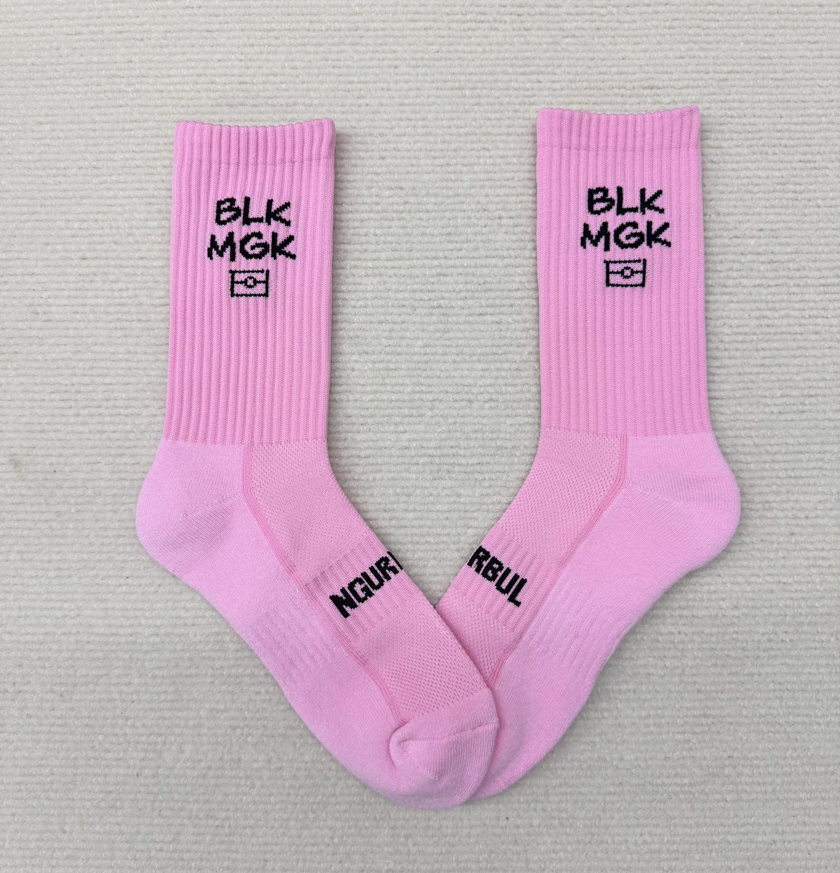 BLK MGK Socks - Pink/Black