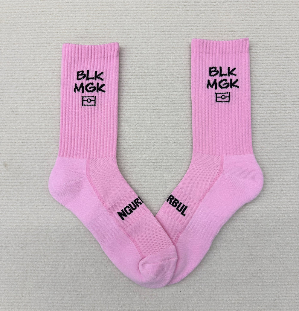 BLK MGK Socks - Pink/Black