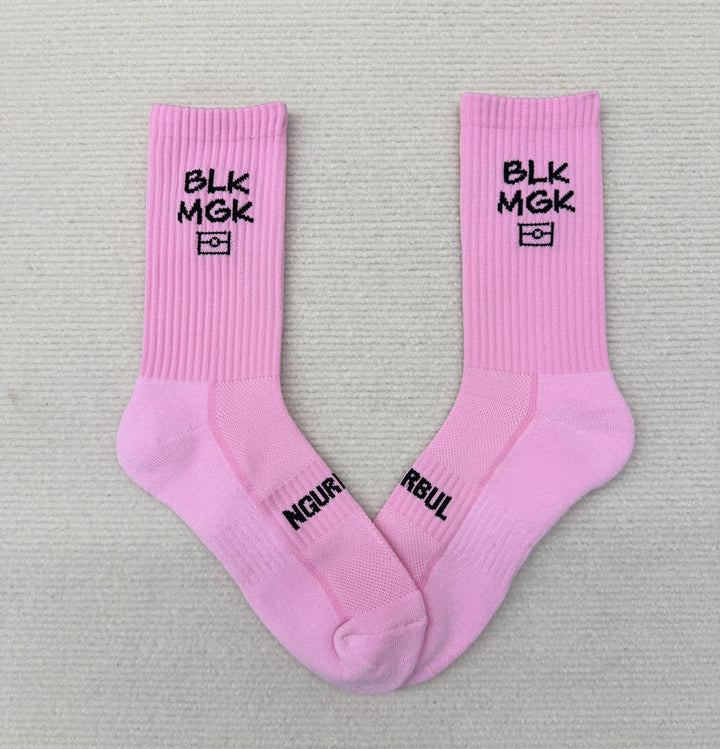 BLK MGK Socks - Pink/Black