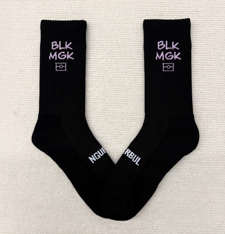 BLK MGK Socks - Black/Pink