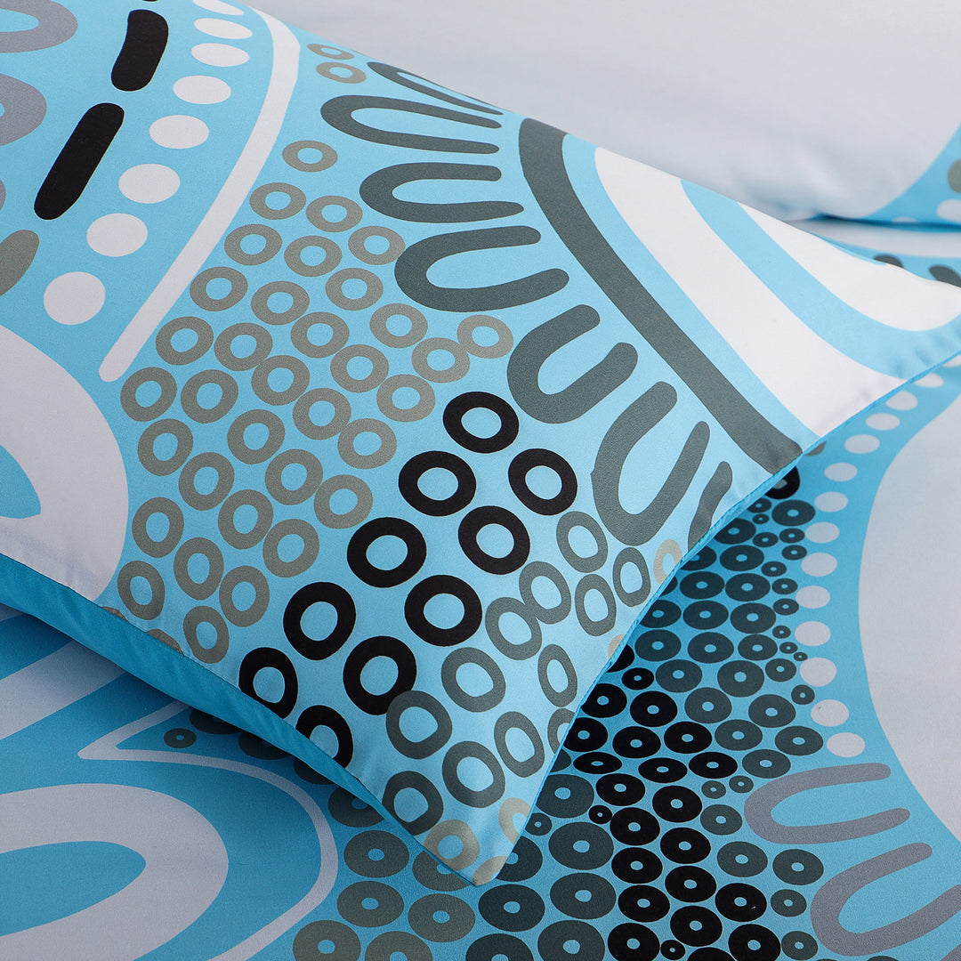 Comforter Set: Wiradjuri Walkabout- Cool Water