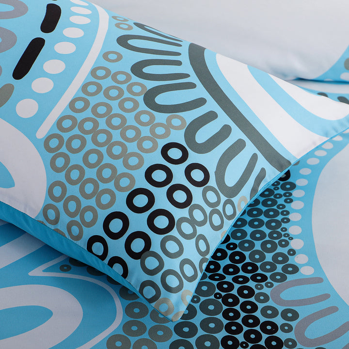 Comforter Set: Wiradjuri Walkabout- Cool Water