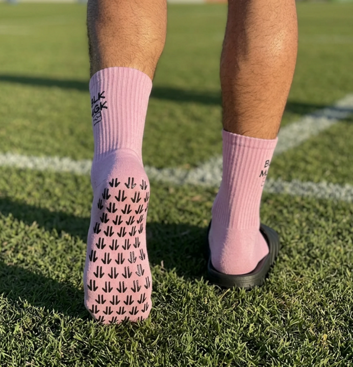 BLK MGK Grip Socks - Pink/Black