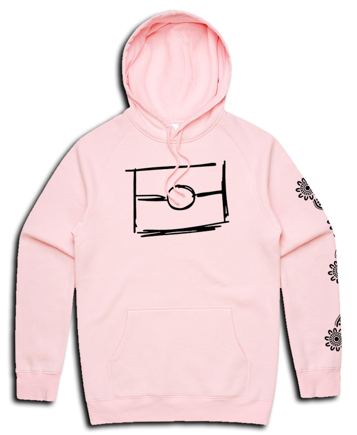 Pink- Black Graffiti Flag™️ Logo Hoodie