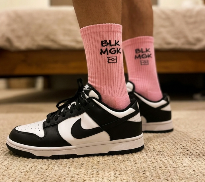 BLK MGK Socks - Pink/Black
