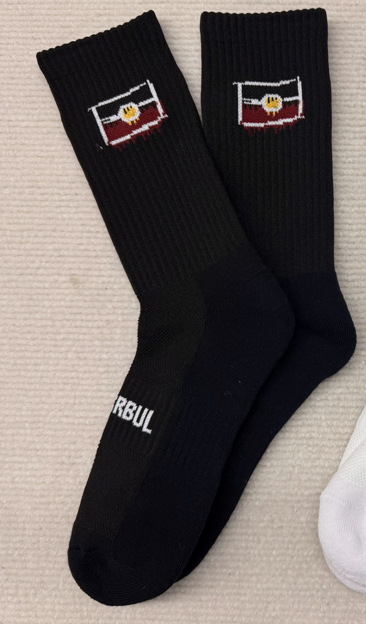 Splash Logo Socks -  Black