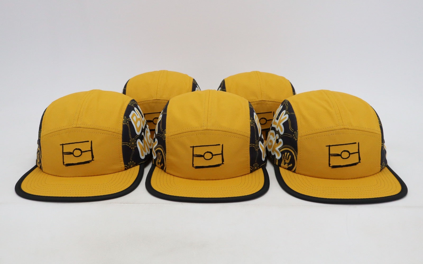 BLK MGK Running Hat 👣 Black & Gold