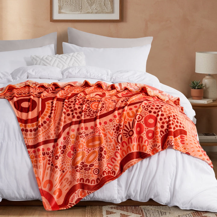 Red Dust Flannel Blanket