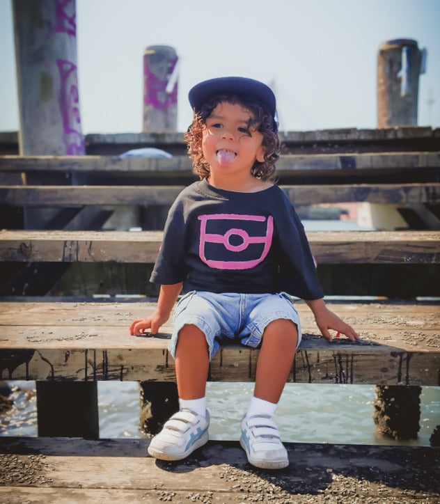 Kids BLK MGK Heavy Tee Pink