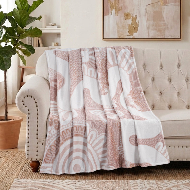 Sand Waterways Flannel Blanket