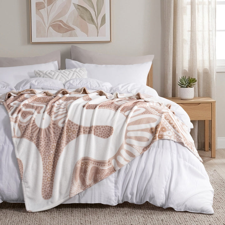 Sand Waterways Flannel Blanket