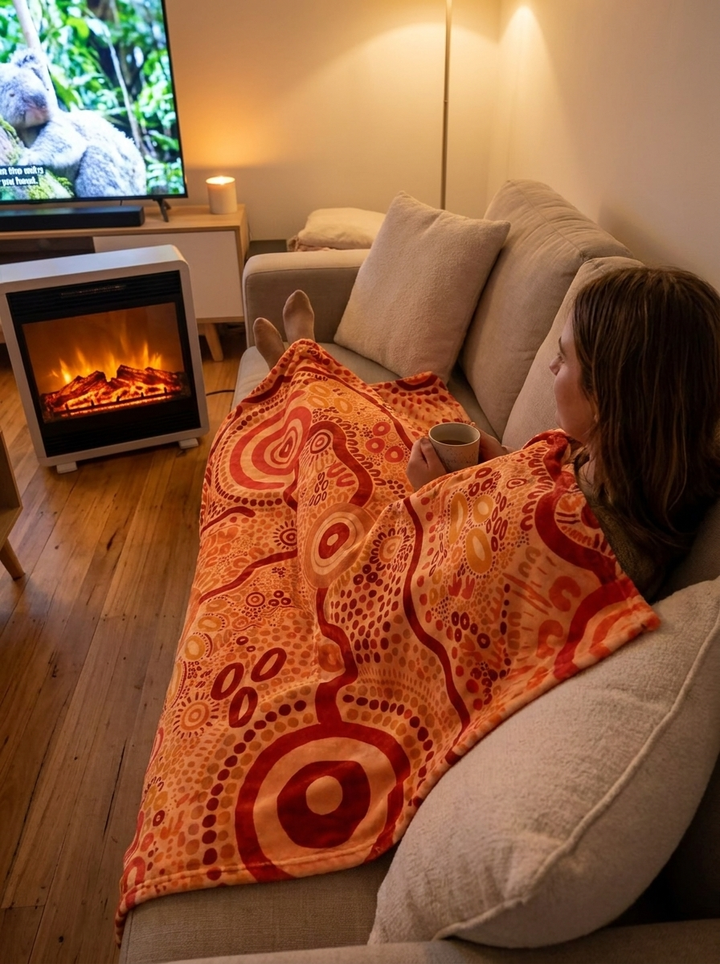 Red Dust Flannel Blanket