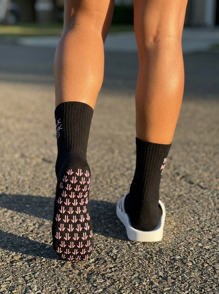 BLK MGK Grip Socks - Black/Pink