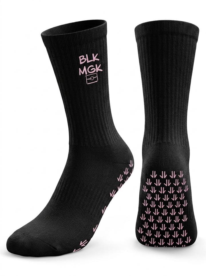 BLK MGK Grip Socks - Black/Pink