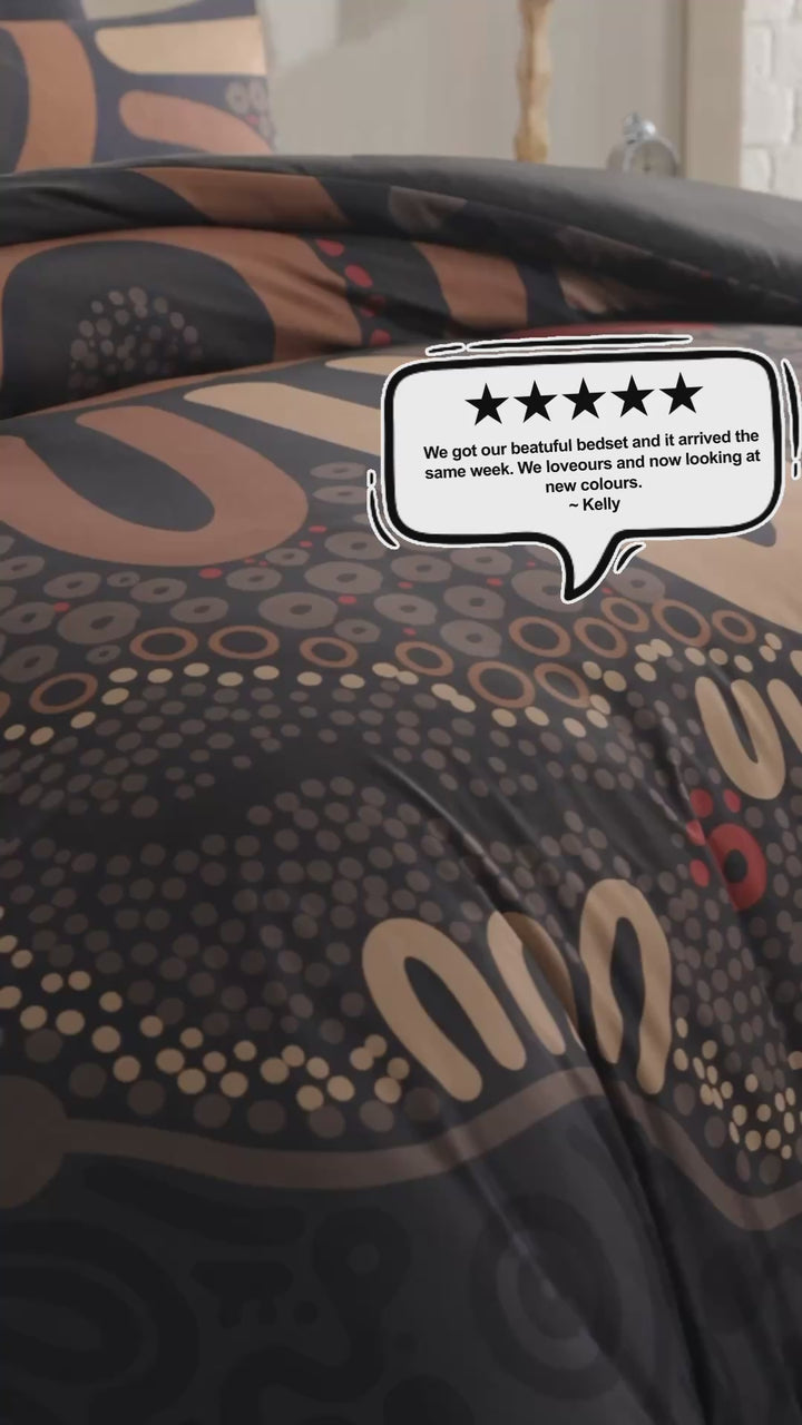 Quilt Cover Set: Fire Burning 100% Cotton