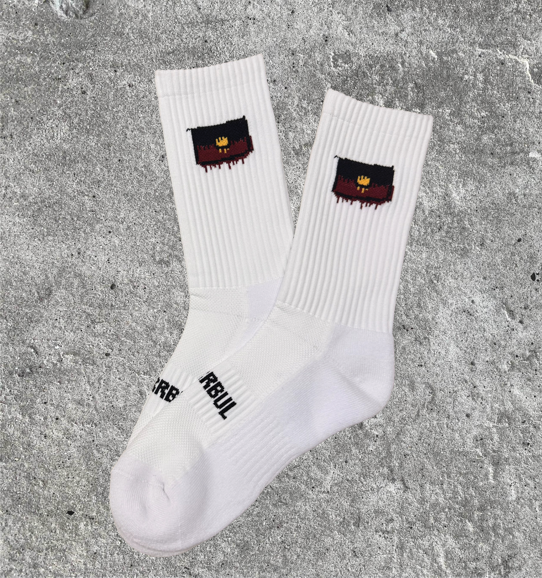 Splash Logo Socks -  White